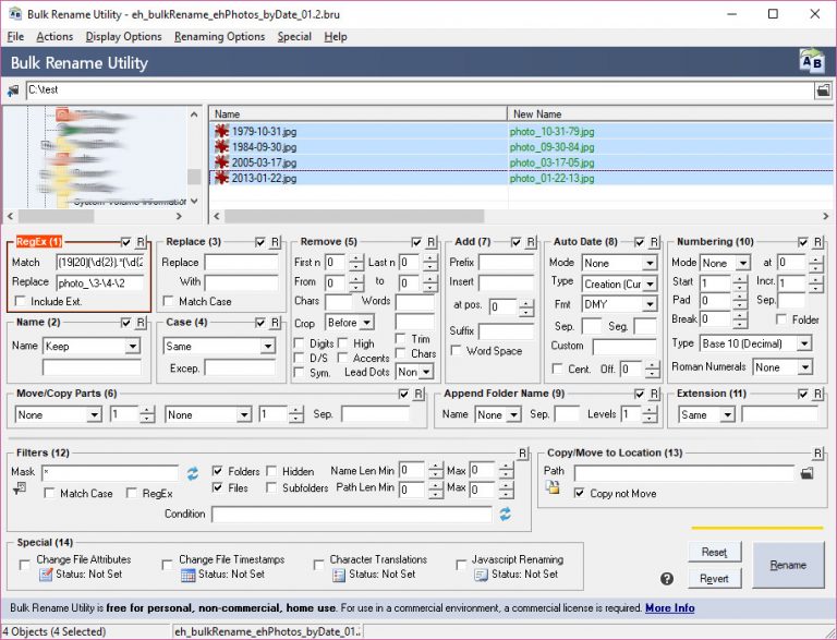 Regex Tutorial: Converting Dates in Filenames With Bulk Rename Utility (Perl PCRE)