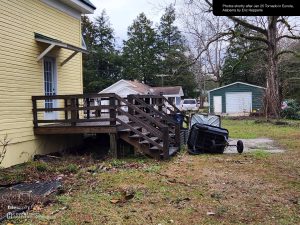 Hepperle Manor - Rear showing our gorilla cart wagon that tipped over with an empty IBC tote